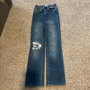 Flying Monkey Blue Distressed Boot Cut Jeans